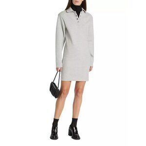 NWOT Frame Button grey Sweatshirt Minidress Size XS